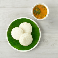 Idli [3 Pieces] with Sambhar [250 ml]