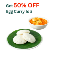 50% OFF - Egg Curry Idli